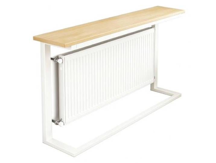 QSNYJPL Heizkörperregal, Dekorative Heizkörperverkleidung, Konsolentisch Moderne Heizung Abdeckung mit Stahlrohrbeinen für Wohnbereich, Schlafzimmer und Flur(White,160x20cm/63x8in)