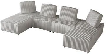 Craft Porch CraftPorch Luxurious Velvet Upholstered 6 Pieces Modular Set