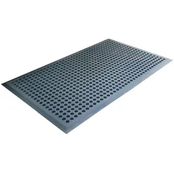 Starre Gummimatte, Anti-Ermüdungsmatte für stehendes Arbeiten, Gummi, 0,9 x 1,5 m, blau