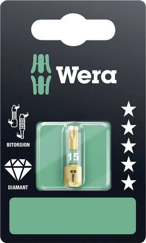 Wera 867/1 BDC SB SiS 05134375001 Torx-Bit T 15 Werkzeugstahl legiert, diamantbeschichtet D 6.3