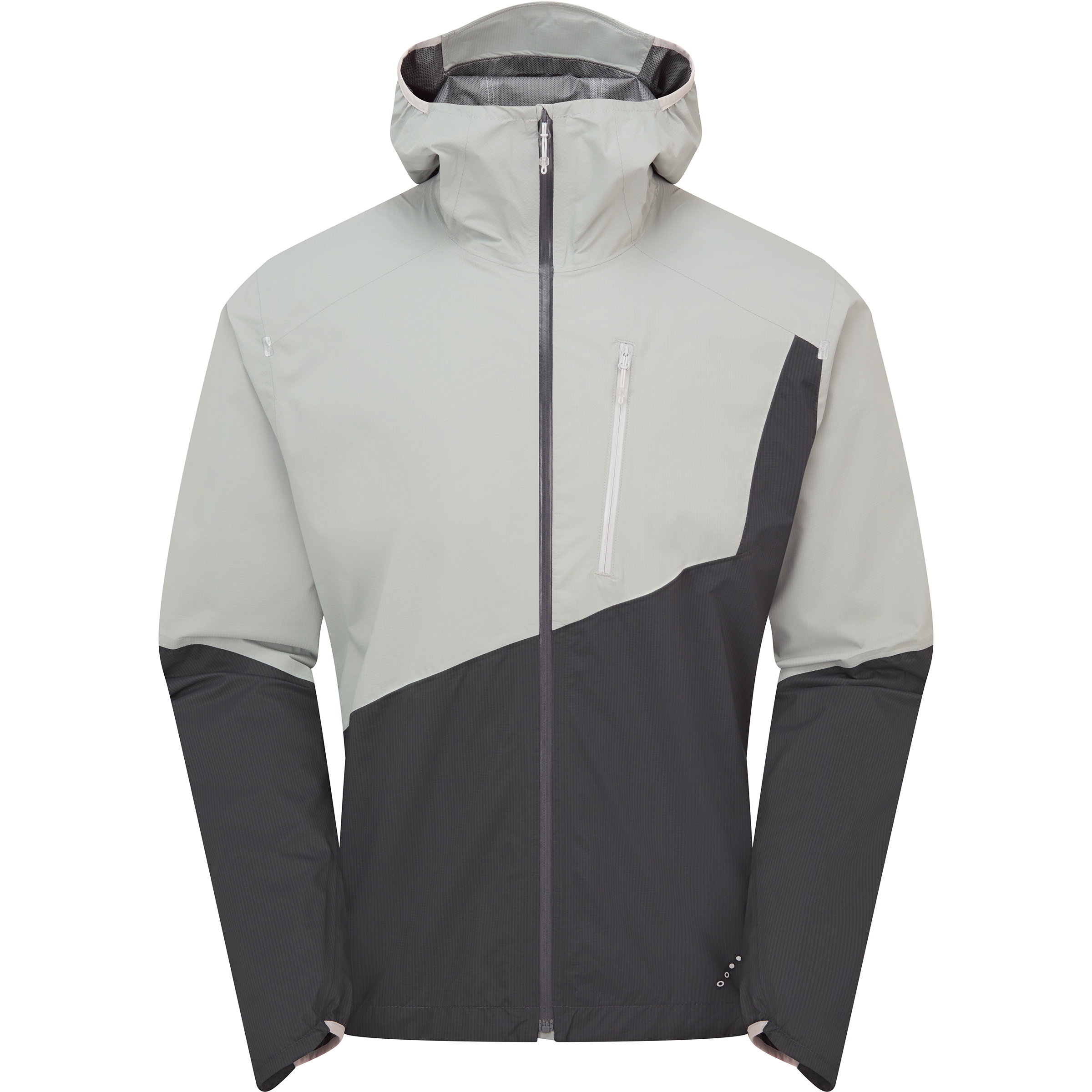 Rab Downpour Trail Light Herren Regenjacke grau Größe XL Laufen | Trailrunning Klein verpackbar Wasserabweisend