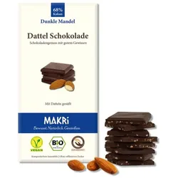 MAKRI Dattel Schokolade Dunkle Mandel 68% bio