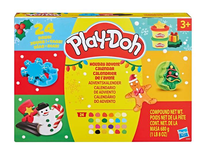 Adventskalender PLAY-DOH Adventskalender 2026 24 Dosen Knete, Förmchen , weiß, neutral, Adventskalender, Adventskalender