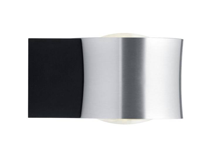 Bankamp Designer-Wandlampe Impulse Nickel matt mit Chrom Aluminium/Stahl 1240 lm B 12 cm - LED - Lichtfarbe: Warmweiss - Designer-Wandlampe- LED