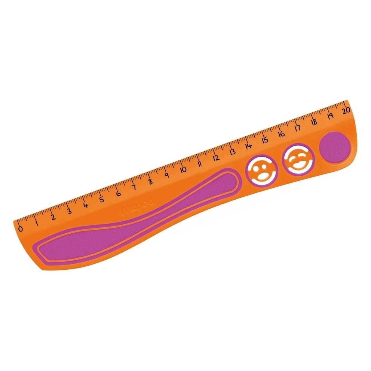 Maped Flachlineal Kidy Grip, 200 mm, aus Kunststoff (20 cm, Kunststoff) (278710)
