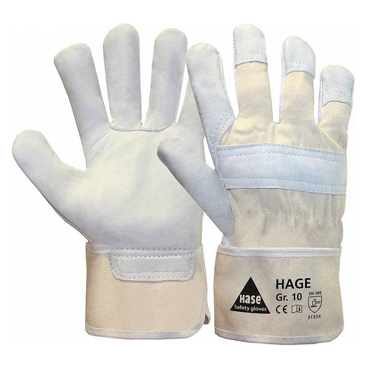 Hase Arbeitshandschuh Hage Safety 12 Paar Grösse: 7, Weiss (7) (761304)