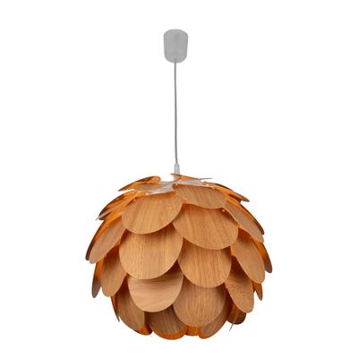 NÄVE Pendelleuchte "Foglia", braun (natur), 1, Ø 40cm H: 110cm, 1 Stk., Leuchten, exkl. 1x E27, blütenform, naturfarben, D: 40cm, Pendel weiß 70cm, Pendelleuchte
