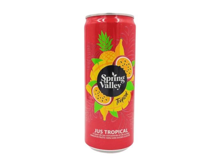 Spring Valley Boisson au Jus de Fruits Tropicaux 330 ml (Lot de 24) - Mélange de Vrais Jus de Fruits