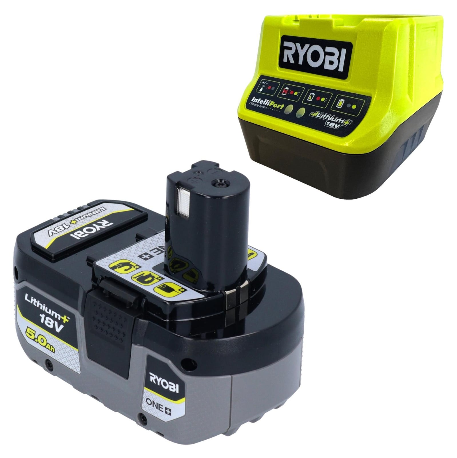 Ryobi RC18120-150X accu-starterset met 1x RB18L50 accu 18 V 5,0 Ah en RC18120 accu-snellader