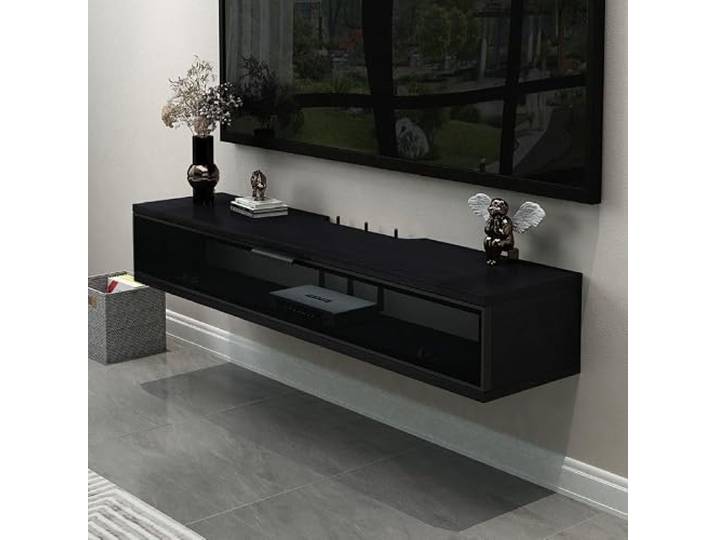 Ptasccne tv Schrank Schwimmender TV-Ständer zur Wandmontage, Wand-Entertainment-Center