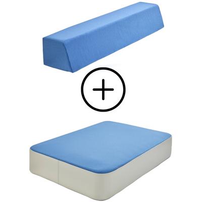 Weichbodenmatte "Hüpfpolster S + Gratis Rückenpolster S Gerade", ghost taubenblau, HIPP-HOPP - DAS HÜPFPOLSTER, Sportmatten, Kinder, Made in Germany