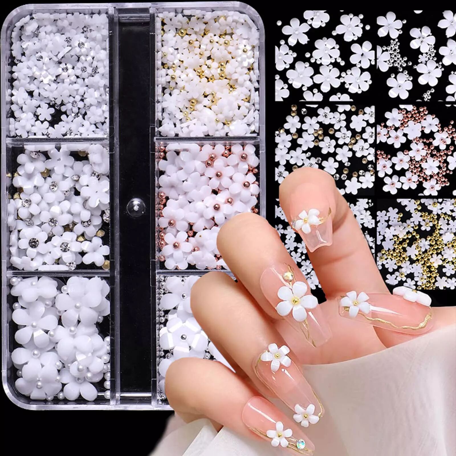 INF Décorations florales 3D pour le Nail Art