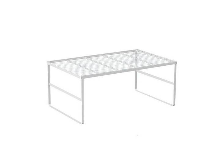 LuxusKollektion Gewürzregal Küchenschrank Organizer stapelbar Draht Weiß 69x44cm, 1-tlg.