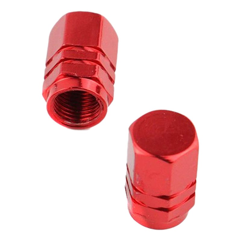 Paire de bouchons de valves Brazoline Écrou rouge