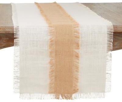 Saro Lifestyle Table Runner With Banded Jute Design