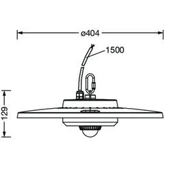Siteco 51HC427A4MMB01 Highbay 31-LHallenleuchte,LED,28.000lm840,EVG, PIR-Bewegungssensor,PC,direkt,abgehängte Montage, Anbau