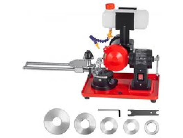 VEVOR 370W Sägeblattschärfgerät, 2890 U/min Kreissägeblattschleifer mit 125 mm Schleifscheibe, Elektrische Schärfmaschine mit Wassertank für 80-700 mm Sägeblätter, Blattschärfer für Holzbearbeitung