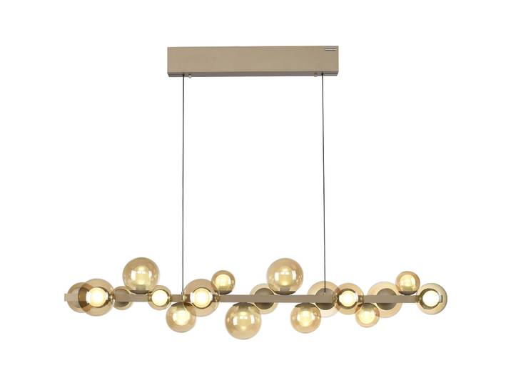Pendellampe Pure E-Popup Aluminium/Acryl bronze 18x 1.8W LED - LED- LED Energiesparlampe