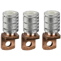 Schneider Electric LV429506 Gecrimpte Kabelschuhe für Aluminium-Kabel (3 Stk.), 185mm2, mit Phasentrennern