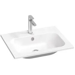 Ravak Waschbecken Chrome Slim 60x49 cm, Loch für Armatur in der Mitte XJG01160001