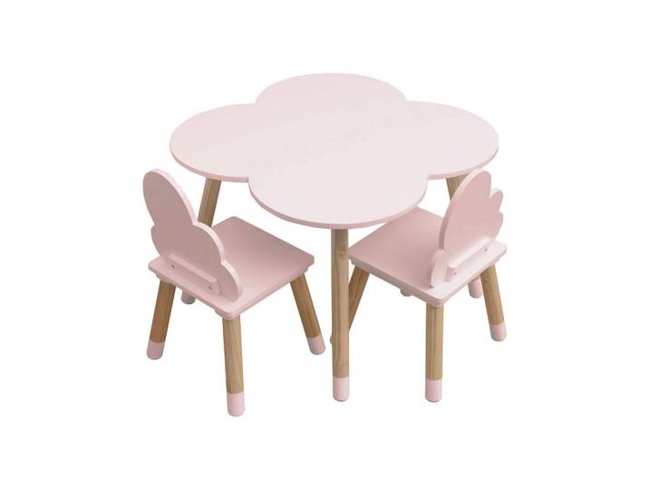 Mobili Rebecca Kindertisch, 2 Stühle Rosa 60/60/44 cm, Pink, 60x44x60 cm, Babymöbel & Kindermöbel, Kinderzimmer & Jugendzimmer, Kindersitzgruppe