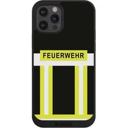 Nivocase Handyhülle für Apple iPhone 12 Pro Hülle NIVOpure Case Schwarz Beruf Feuerwehr Feuerwehrmann (Apple iPhone 12 Pro), Smartphone Hülle, Schwarz