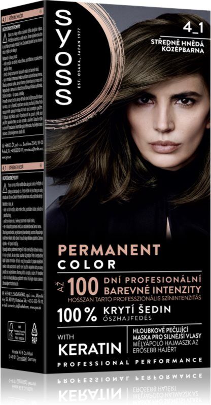 Syoss Permanent Color Permanent-Haarfarbe Farbton 4_1 Medium Brown 1 St.
