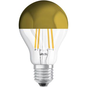 OSRAM LED-Lampe Star Classic A 50 Filament Mirror, E27, 6,5W ersetzt 50W, warmweiß