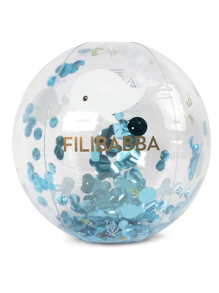 Filibabba Wasserball "Christian's Whale Tales" in Blau - Ø 40 cm - ab 3 Jahren - onesize