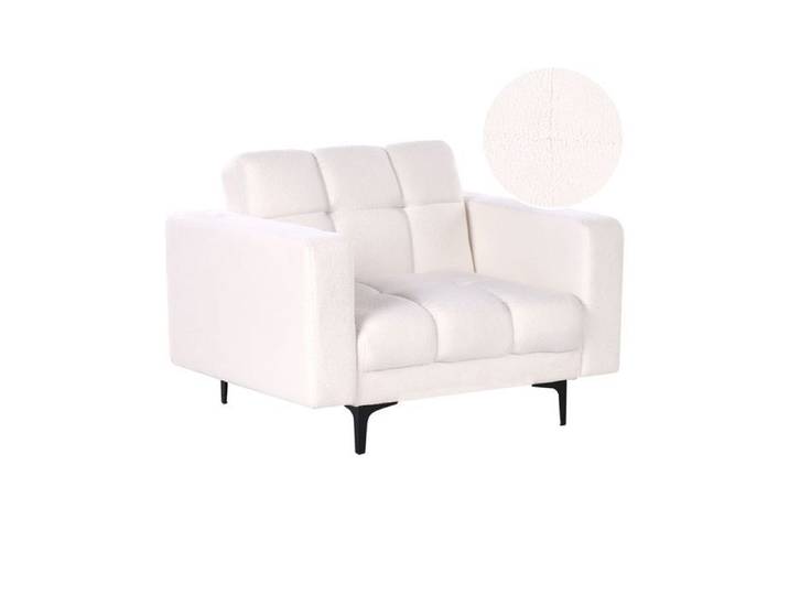 Fauteuil ALNES Bouclé Blanc