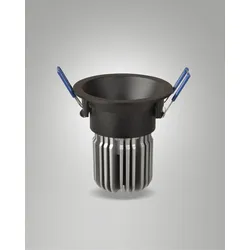Fabas Luce Toodle Runde Symmetrische Einbauversion Einbauleuchte 6960-02-160 Schwarz IP40