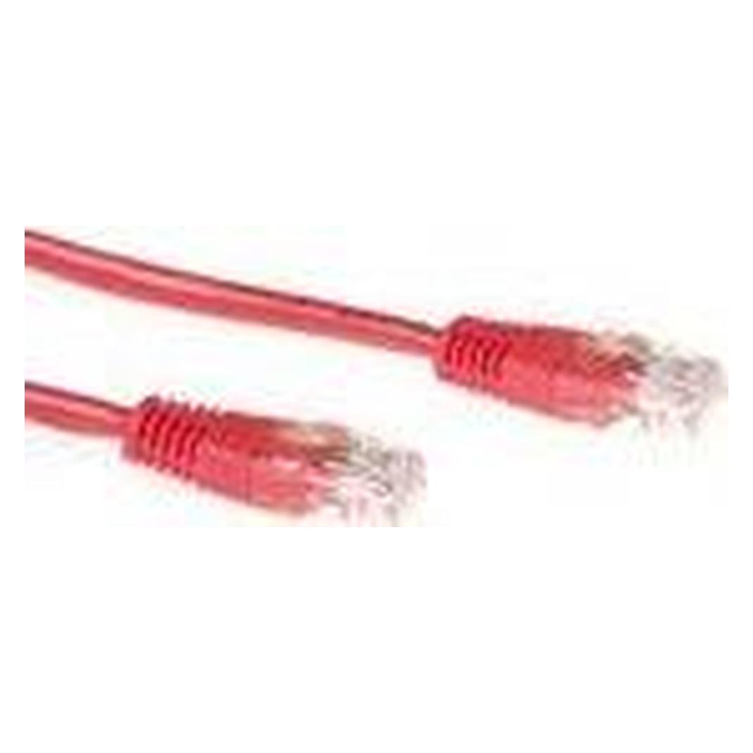 ACT Red 20 meter U/UTP CAT6 patch cable with RJ45 connectors. Cat6 u/utp red 20.00m (U/UTP, CAT6, 20 m) (IB8520)