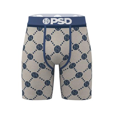 Boxershorts PSD "EMBLEM CLASSIC Herren", Herren, Gr. XL, beige (multi), 88% Polyester, 12% Elasthan, Unterhosen