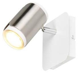 Trio Gillan GU10 spotlamp mat nikkel voor wandmontage