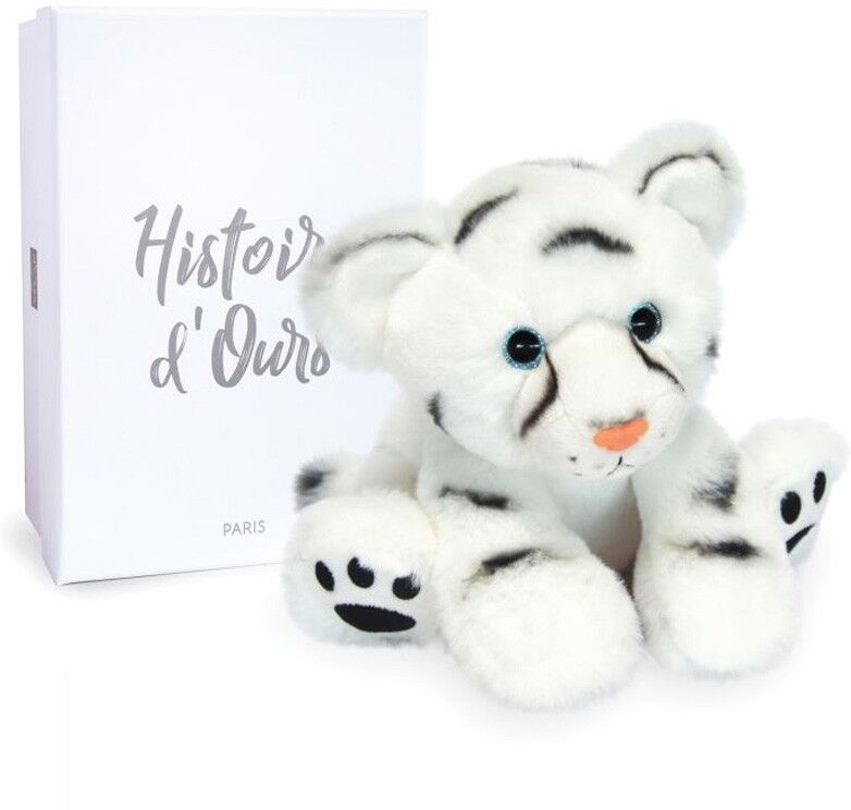 Peluche Dans la Forêt tropicale Bébé Tigre blanc 18 cm - Histoire d'Ours