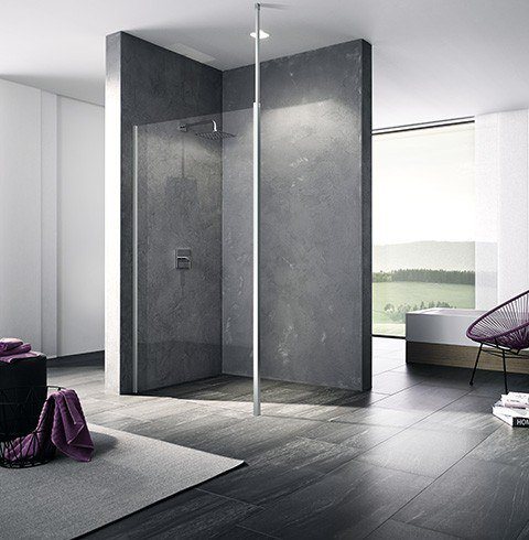 Kermi Walk-In XB WDL 0900x2000, silber hochglanz, ESG klar, XBWDL09020VAK XBWDL09020VAK
