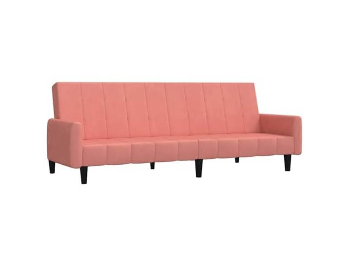 Coespram Schlafsofa 2-Sitzer Rosa Samt Klappsofa mit Bettfunktion 220 cm Verstellbare Rückenlehne verwandelt die Couch im Gästezimmer rasch in eine Liegefläche für spontane Übernachtungsgäste.