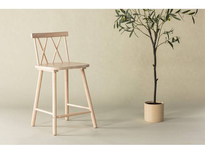 2er Set - Barhocker Möllner schlankes und stilvolles Design in 3 Farben - Natur - Luxusbetten24