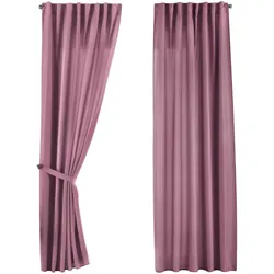 SCHLAUFENGARDINE 2ER SET »Jena« HxB 145x140 cm Altrosa
