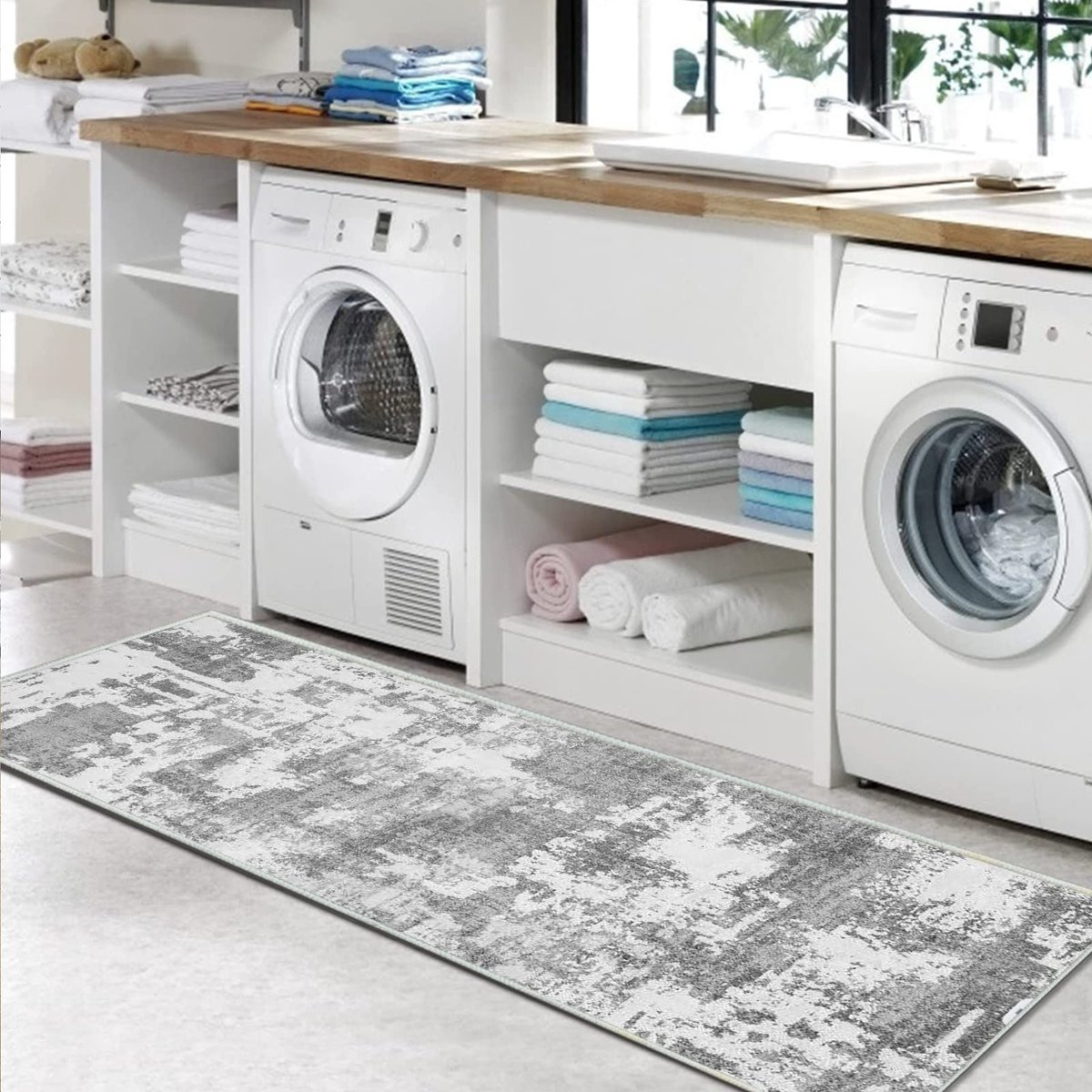 Modern Runner Tapijt voor Hal, Keuken of Woonkamer - Rechthoekig - Viscose