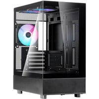 Lucid 04, Tower-Gehäuse schwarz, Tempered Glass x 2