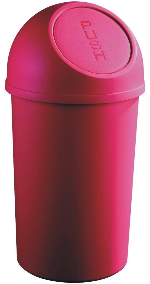 Helit Abfalleimer met push-inwerpopening, 45 liter, rood