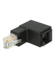 Delock RJ-45 Schwarz Drahtverbinder Stecker gewinkelt RJ45 Buchse Cat.6 UTP (86424)
