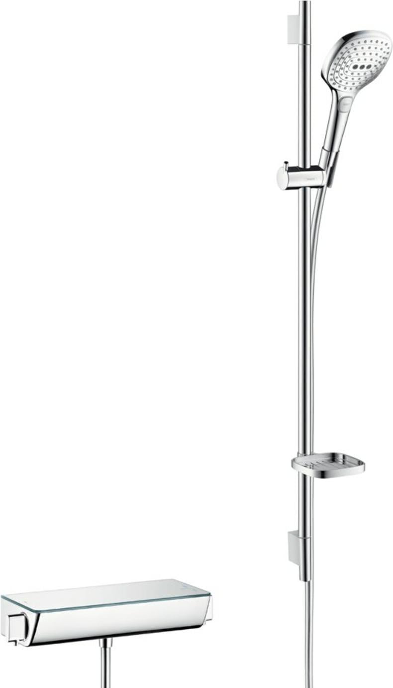 Hansgrohe Raindance Select E 120 Douchecombinatie met Ecostat Sel. U Thermostatische Douchekop, Chroom, 900mm