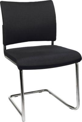 Freischwinger SEAT POINT, Polster, ohne Armlehnen, stapelbar, im 2er-Set, schwarz