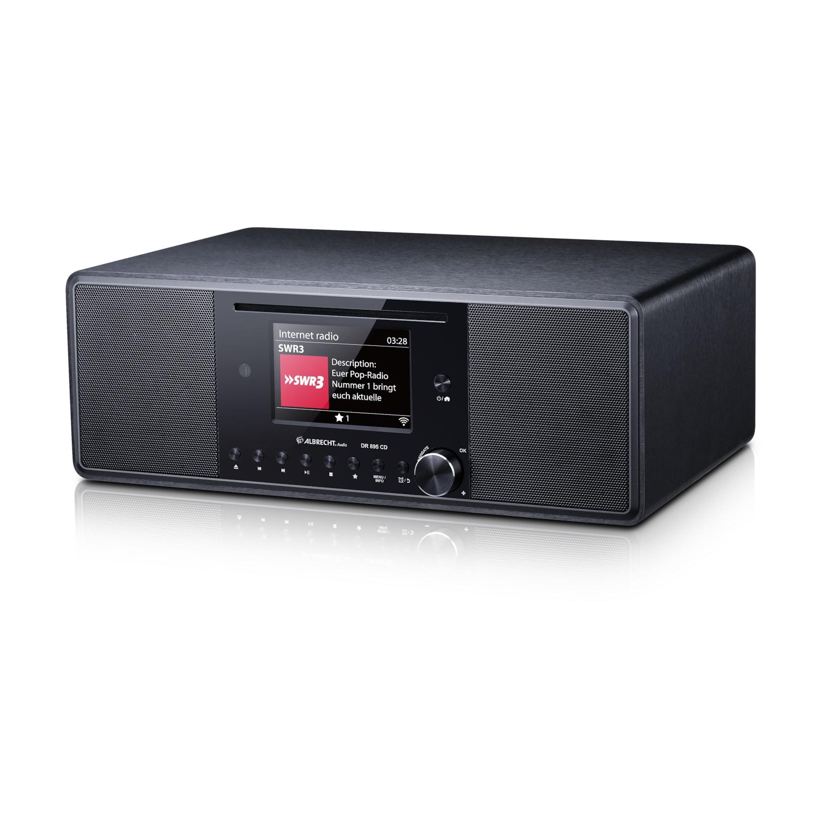 ALBRECHT DR 895 Hybridradio DAB+ / Internet / UKW / CD-Player / USB / Spotify schwarz