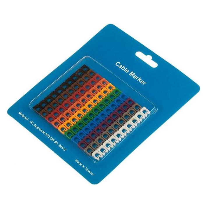 RS PRO Clip on Nylon 66 Cable Marker Pk Mixed (8121225)