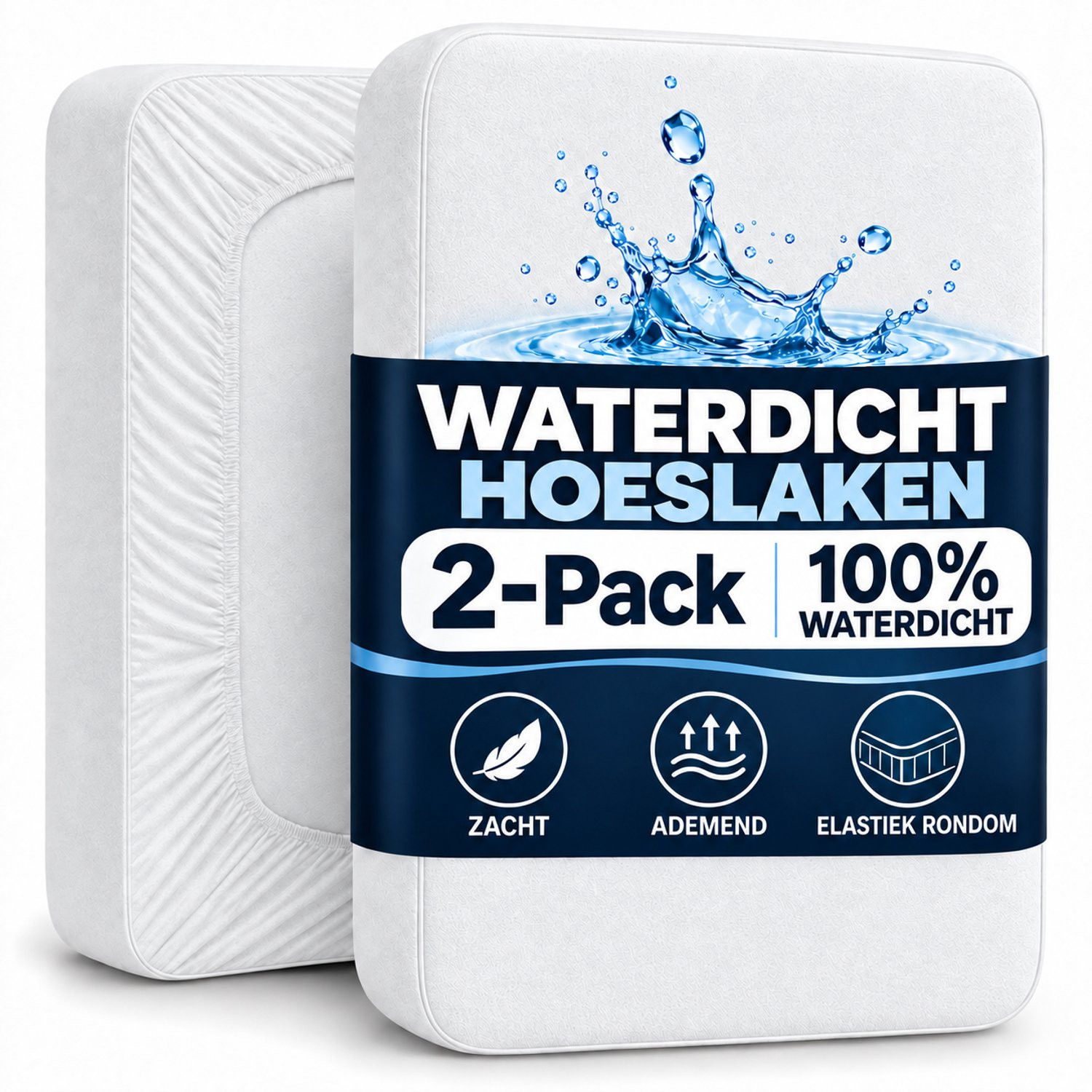 2-delige set matrasbeschermers voor volwassenen