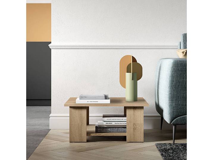 Couchtisch Square 67 x 31 x 67cm Braun/Eiche Dekor