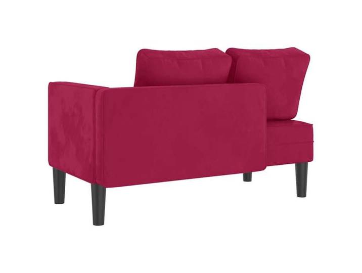 (SOLDES Février)Chaise longue confort(1 PLACES) - Meuble de salon Max. charge 110 kg moderne - avec coussins rouge bordeaux velours